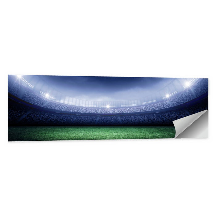 Illuminated Soccer Stadium Wall Art as a poster print