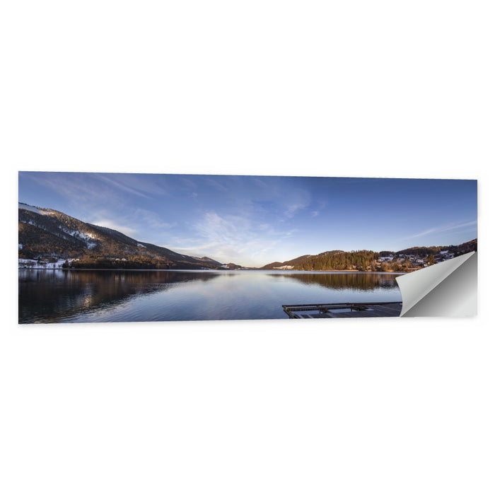 Fuschlsee Dock at Golden Hour Wall Art as a poster print