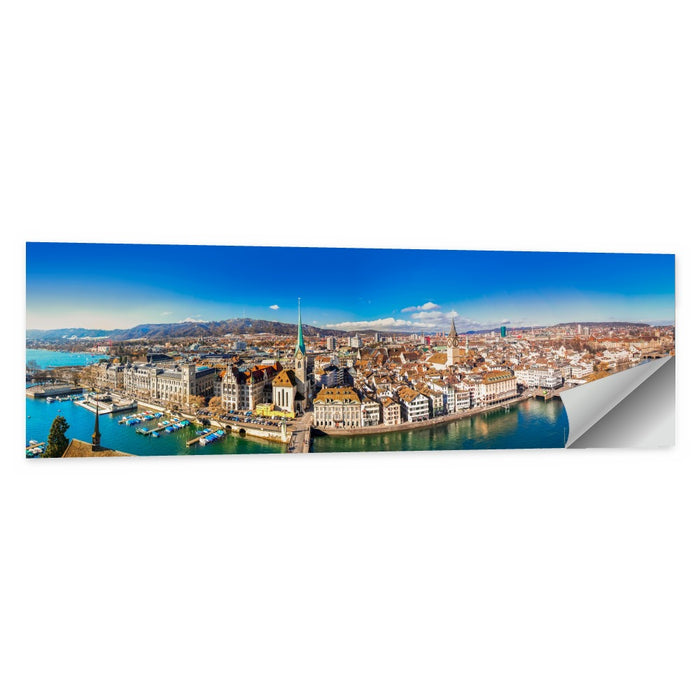 Zurich Cityscape Wall Art as a poster print