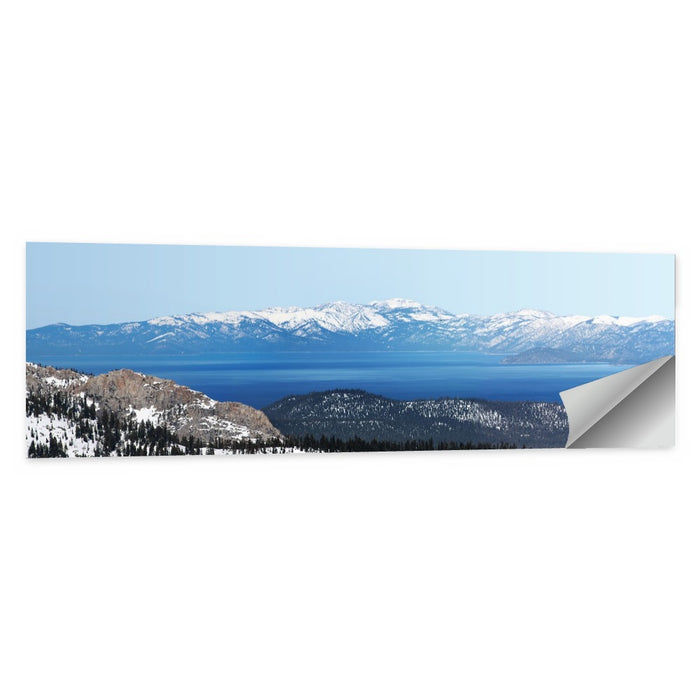 Lake Tahoe Snowy Peaks Wall Art as a poster print