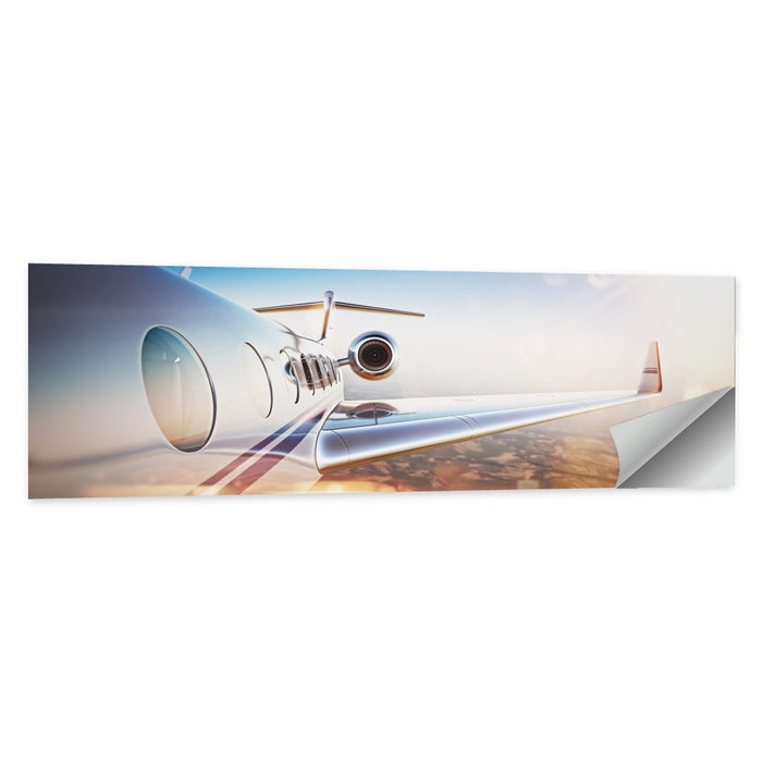 Private Jet Wing Close Up Wall Art as a poster print