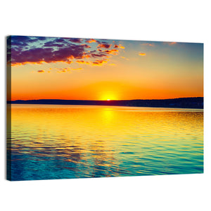 Sunset Over The Lake In Russia Wall Art