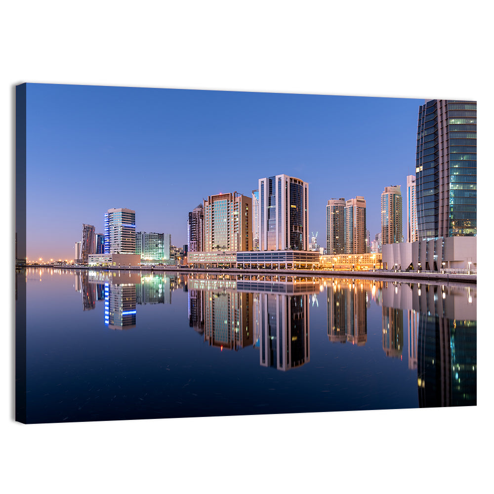 Dubai Marina Skyline at Dusk Wall Art