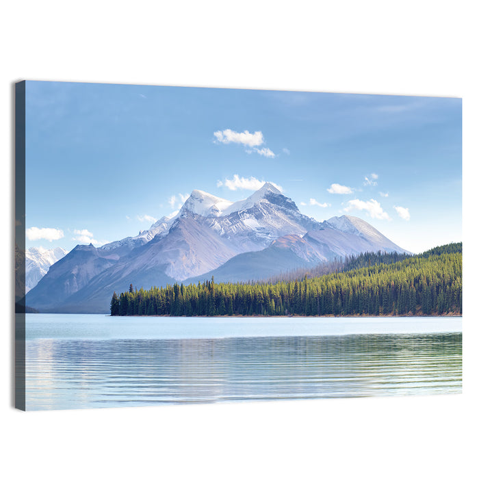 Spirit Island Maligne Lake Wall Art as a canvas print