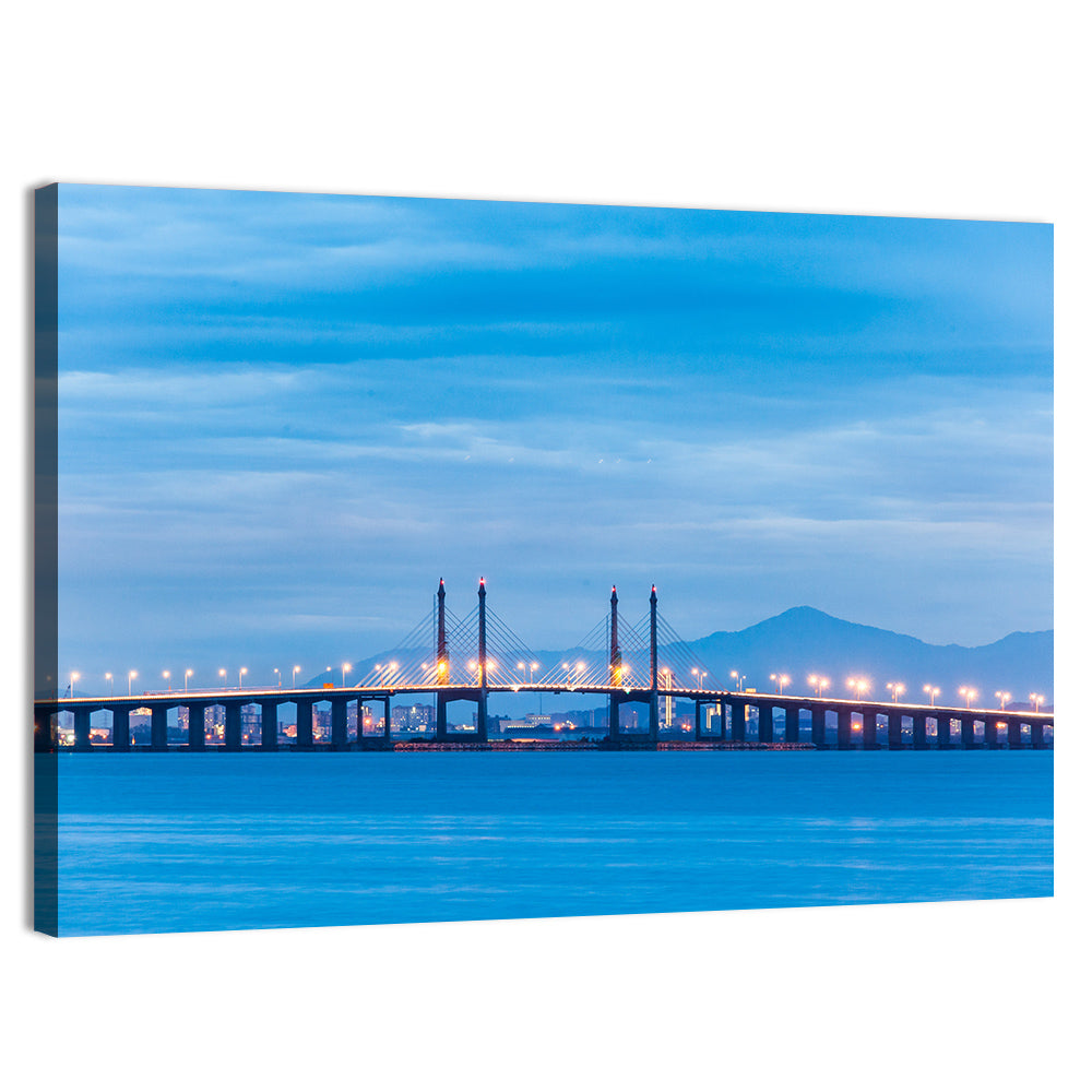 Penang Bridge at Dusk Wall Art
