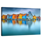 Colorful Waterfront Houses Wall Art