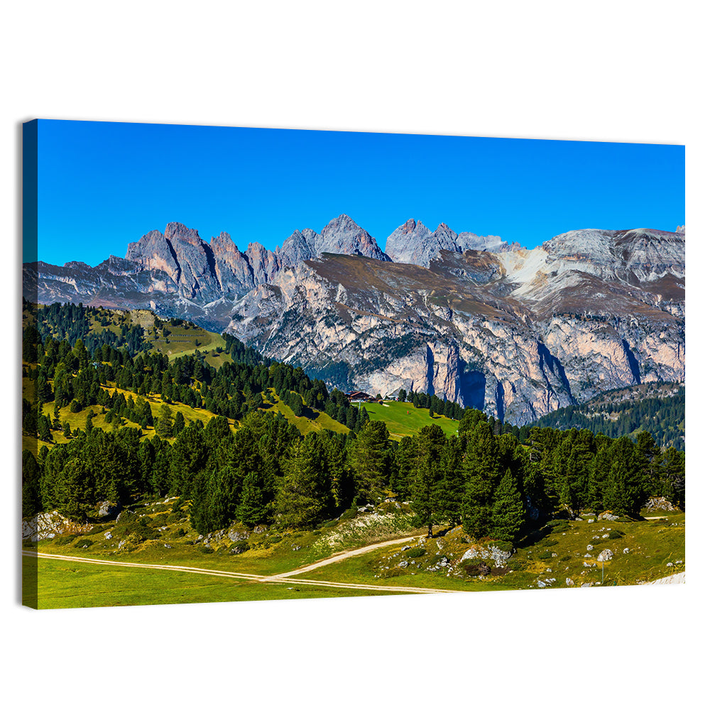 Alpine Meadow and Jagged Peaks Wall Art
