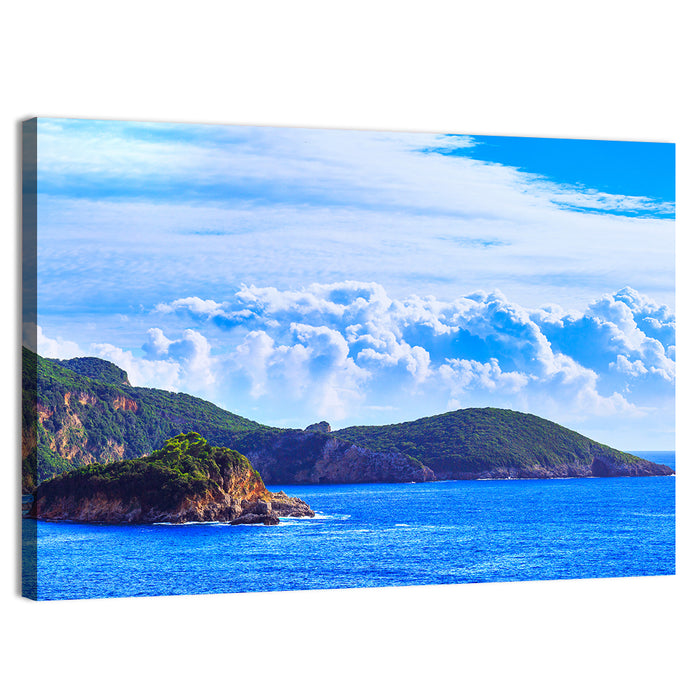 Paleokastrica Coastline, Corfu Wall Art as a canvas print
