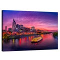 Nashville Riverfront Skyline at Dusk Wall Art