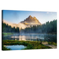Lago D'antorno with Tre Cime Peaks Wall Art