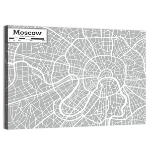 Moscow Map Wall Art