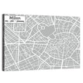Milan City Map Wall Art