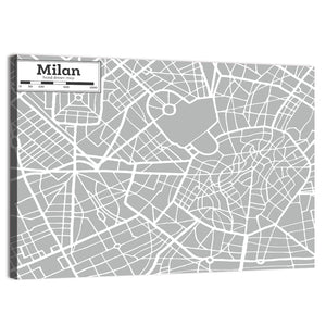 Milan Map Wall Art