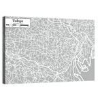 Tokyo Street Grid Map Wall Art