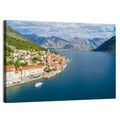 Perast Aerial Coastal View Wall Art