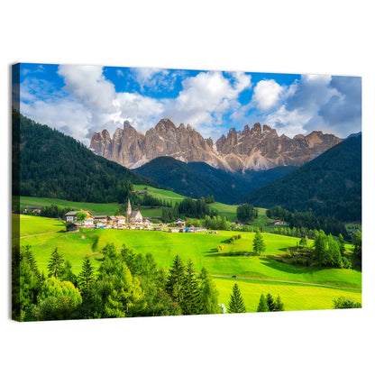 Santa Maddalena Village, Odle Peaks Wall Art