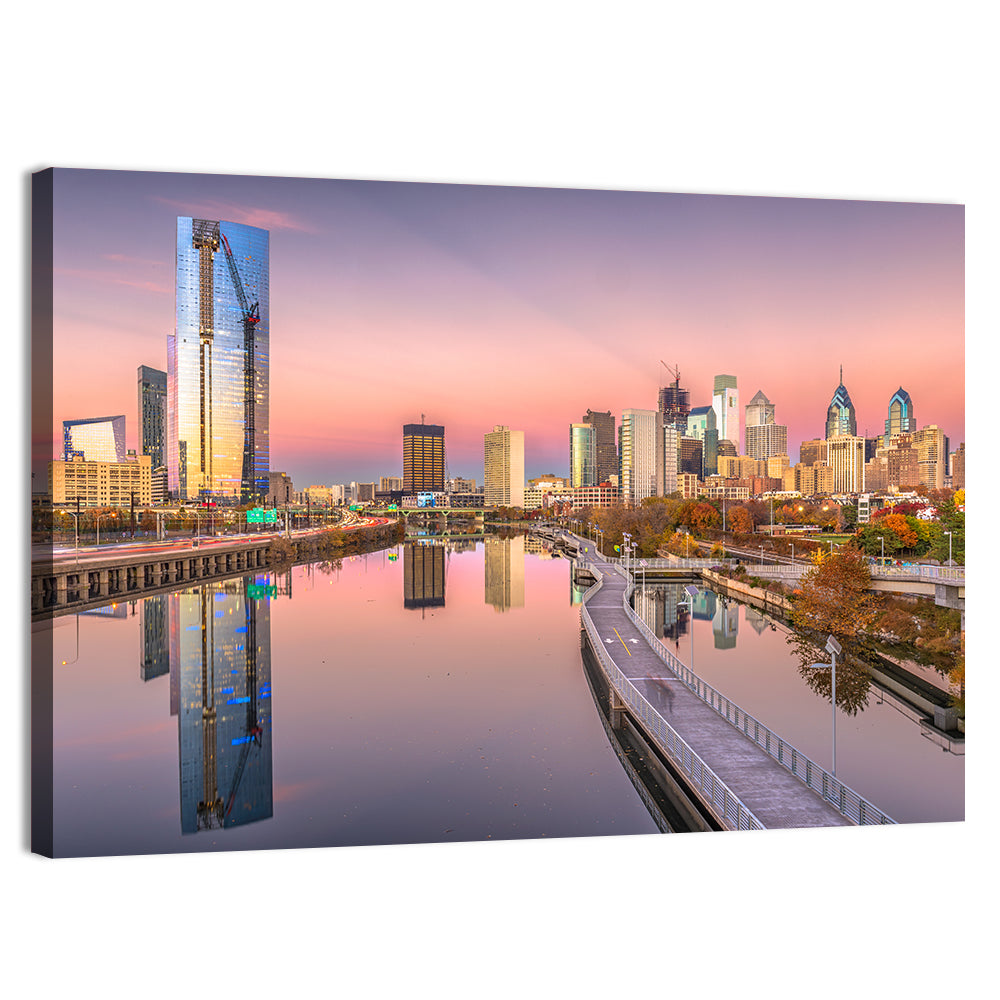 Philadelphia Skyline at Twilight Wall Art