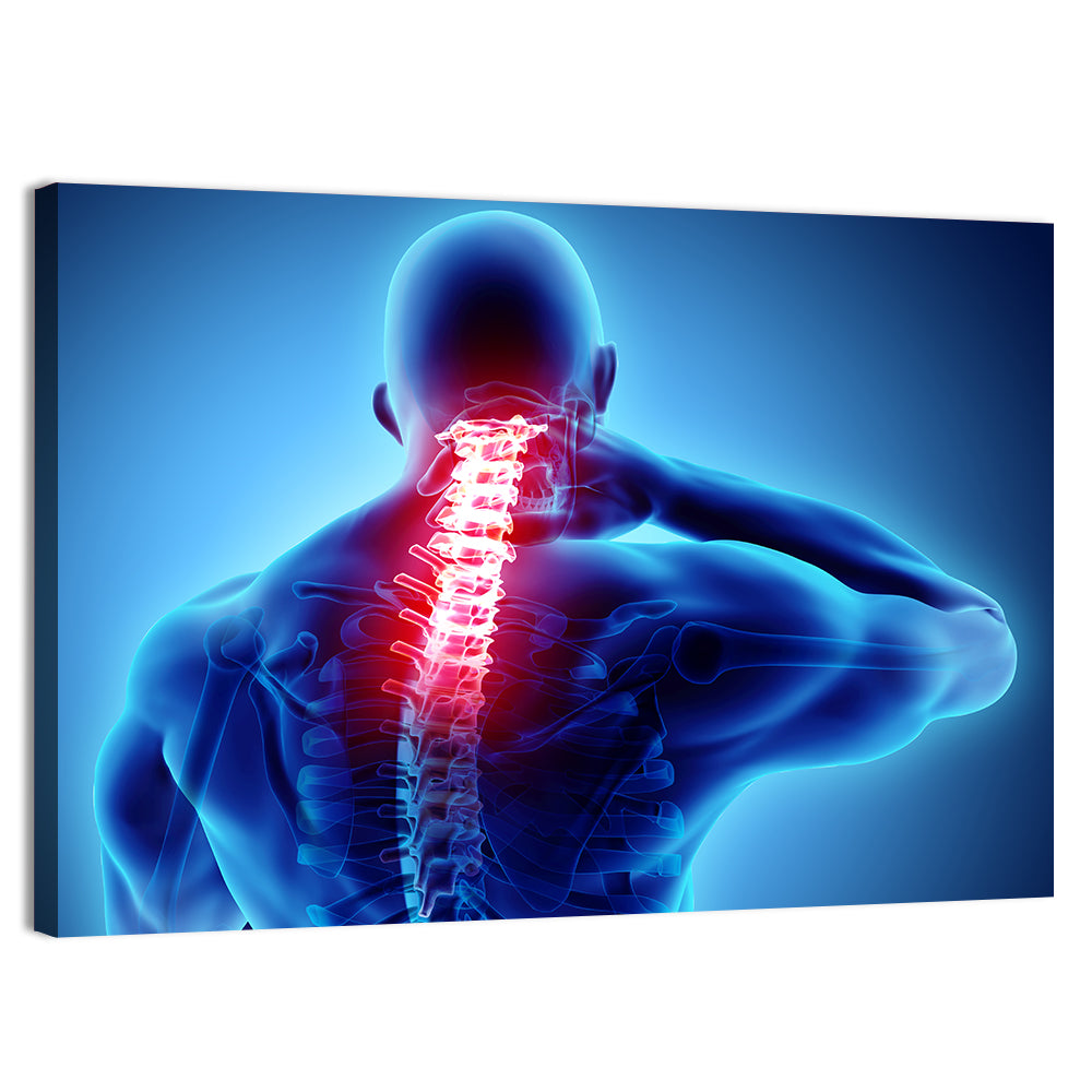 Cervical Spine X-ray Illustration Wall Art