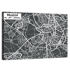 Madrid City Map Wall Art