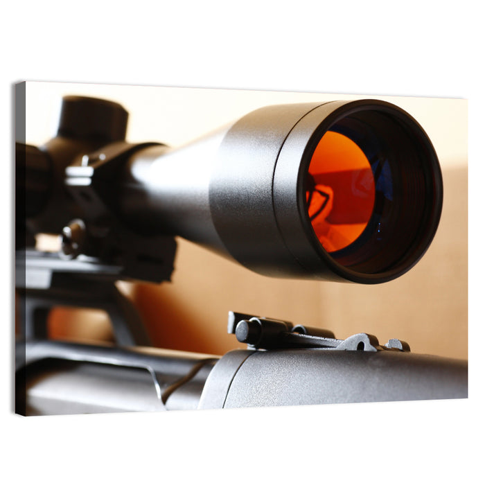 Sniper Scope Close Up Wall Art as a canvas print