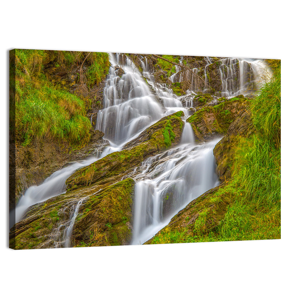 Tiered Waterfall in Val D'aosta Wall Art