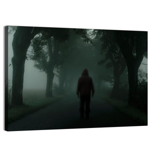 Man Silhouette In Dark Wall Art