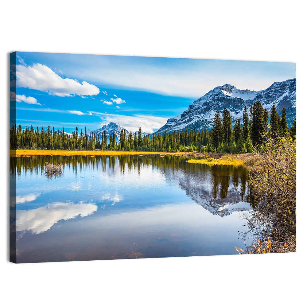 Marshy Lake Reflection in the Rocky Mountains Wall Art