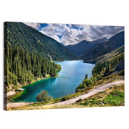 High Mountain Lake Kolsai In Kazakhstan Wall Art