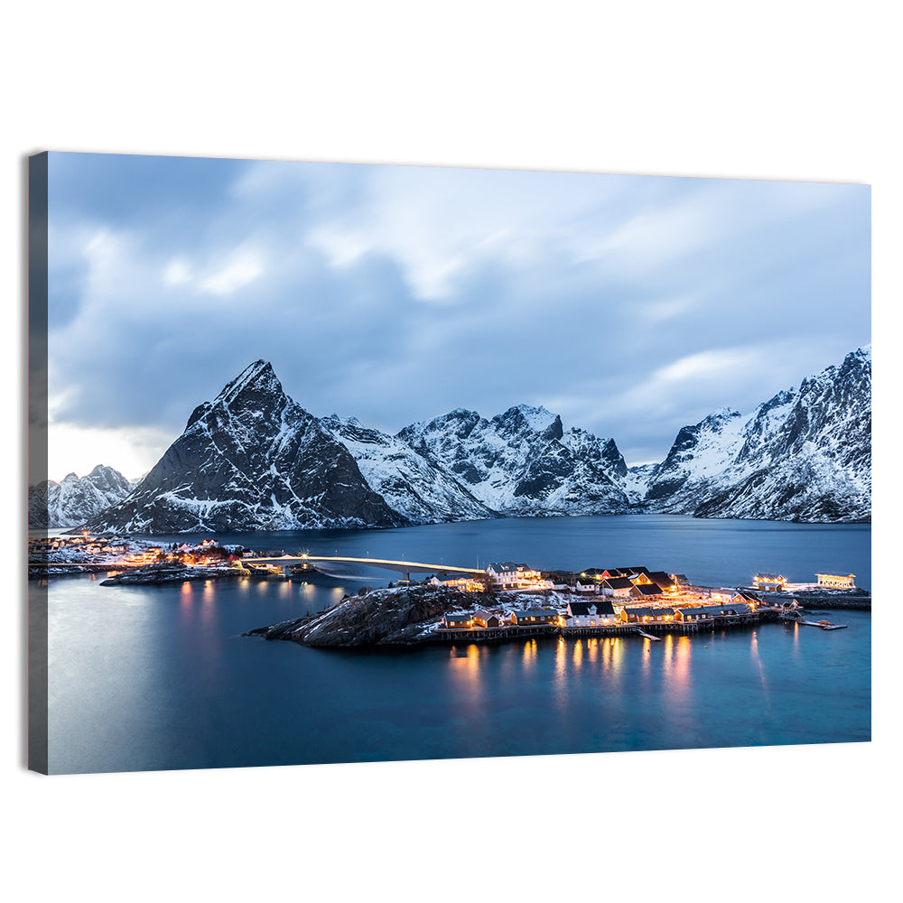 Blue Hour Over Reine, Lofoten Wall Art