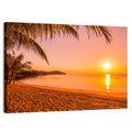 Golden Palm Sunset Wall Art
