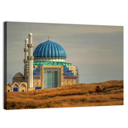 Blue Domed Mosque in Turkistan Wall Art