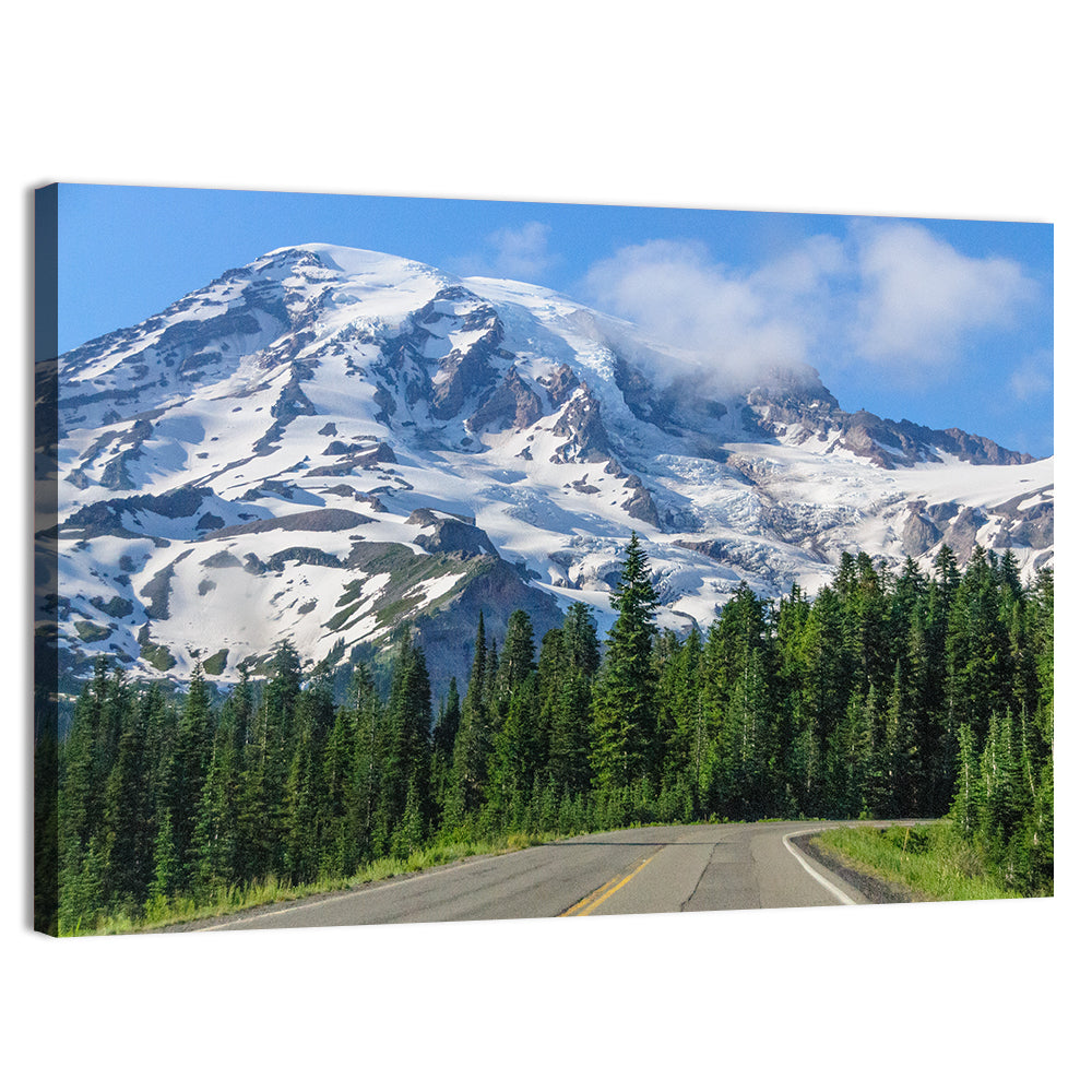 Road to Mount Rainier Wall Art, canvas print, landscape