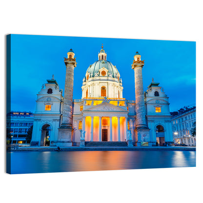 Karlskirche at Dusk Wall Art