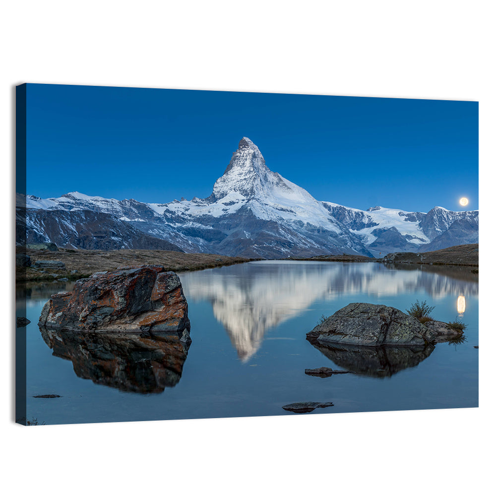 Matterhorn Sunset Over Stelli Lake Wall Art