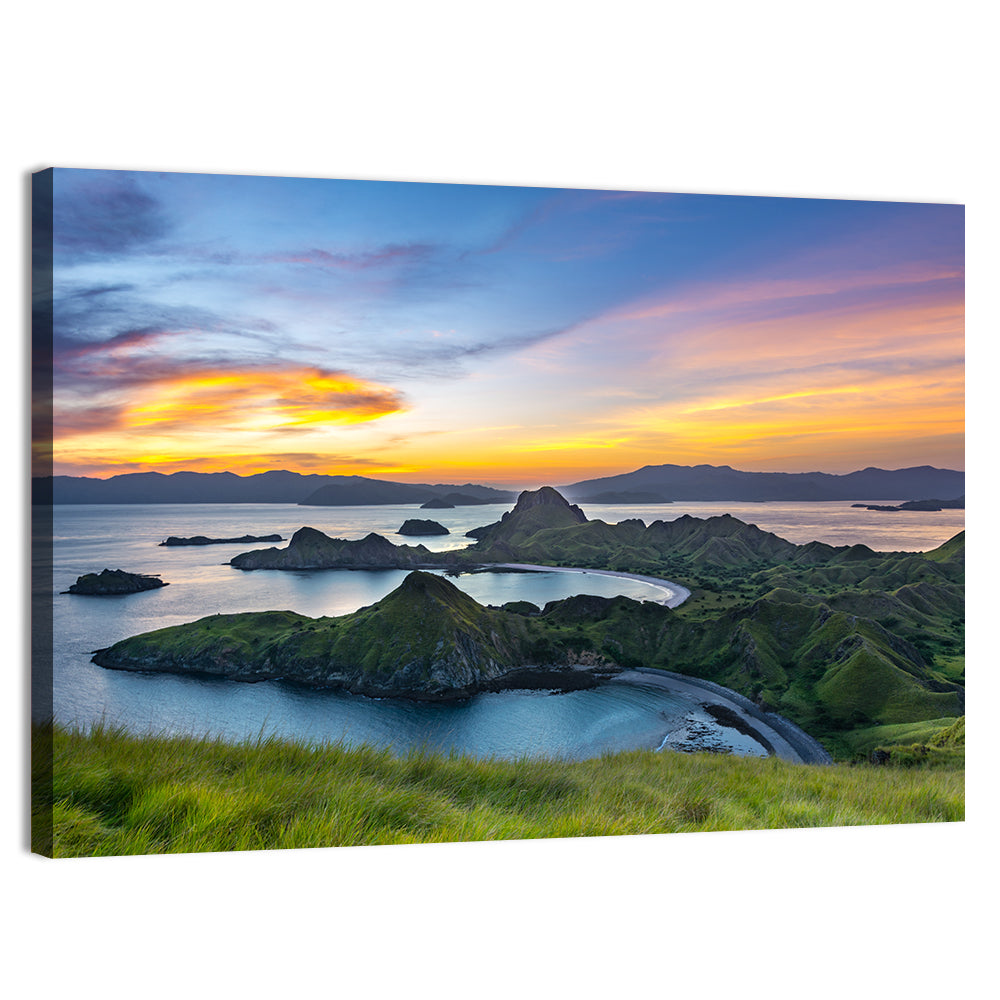 Padar Island Sunset, Labuan Bajo Wall Art, canvas print, landscape