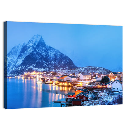 Reine Harbor at Twilight Wall Art