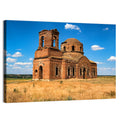 Sunlit Ruined Orthodox Cathedral Wall Art