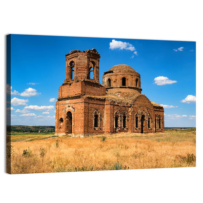 Sunlit Ruined Orthodox Cathedral Wall Art
