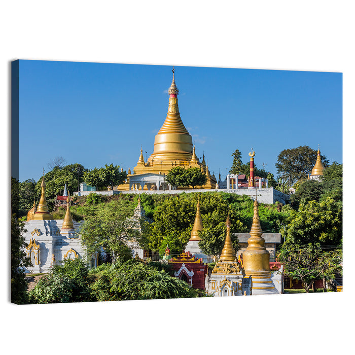 Sagaing Hills Temples, Mandalay Wall Art as a canvas print
