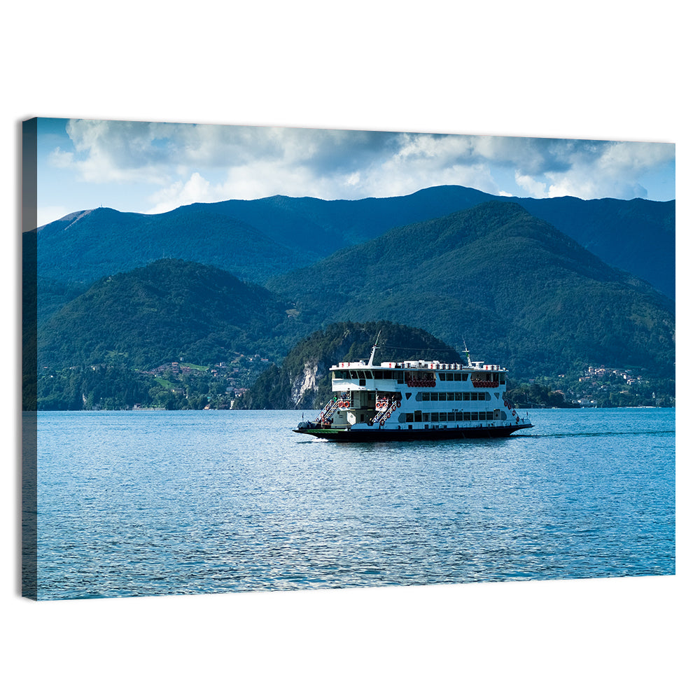 Blue Ferry on Lake Como Wall Art