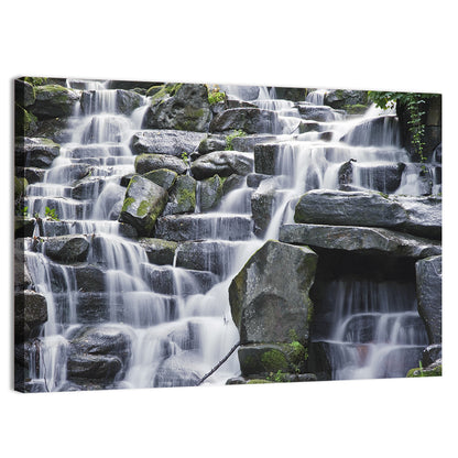 Mossy Tiered Waterfall Wall Art