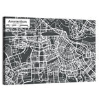 Amsterdam Canal Map Wall Art