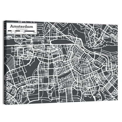 Amsterdam Map Wall Art