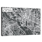 Washington D.c. River Grid Map Wall Art