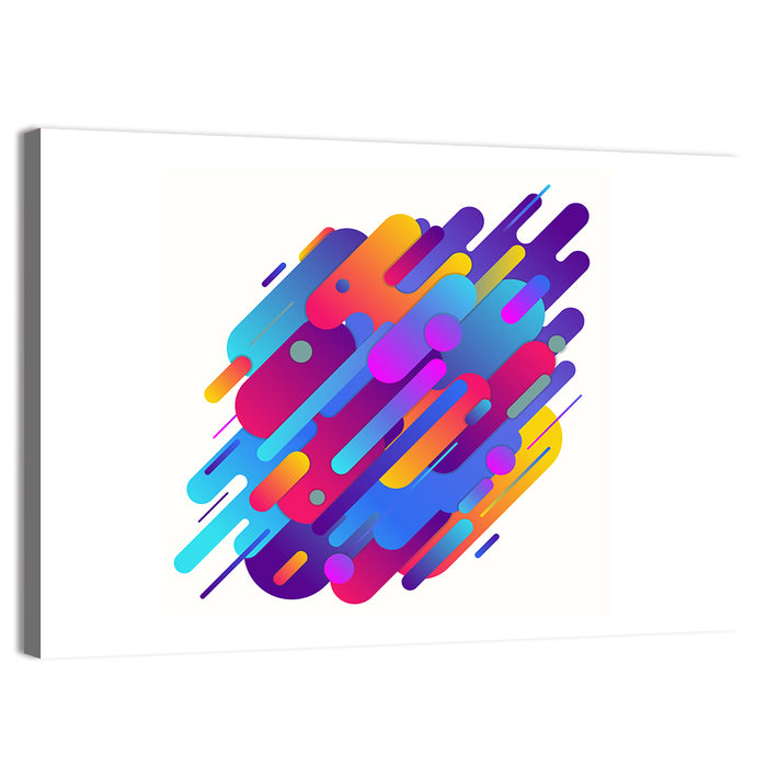 Diagonal Geometric Color Study Wall Art as a canvas print