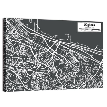 Algiers Map Wall Art