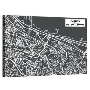 Algiers Map Wall Art