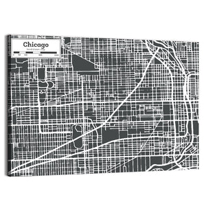 Chicago Illinois Map Wall Art