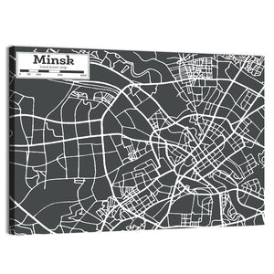 Minsk Map Wall Art