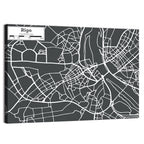 Riga Aerial Map Wall Art